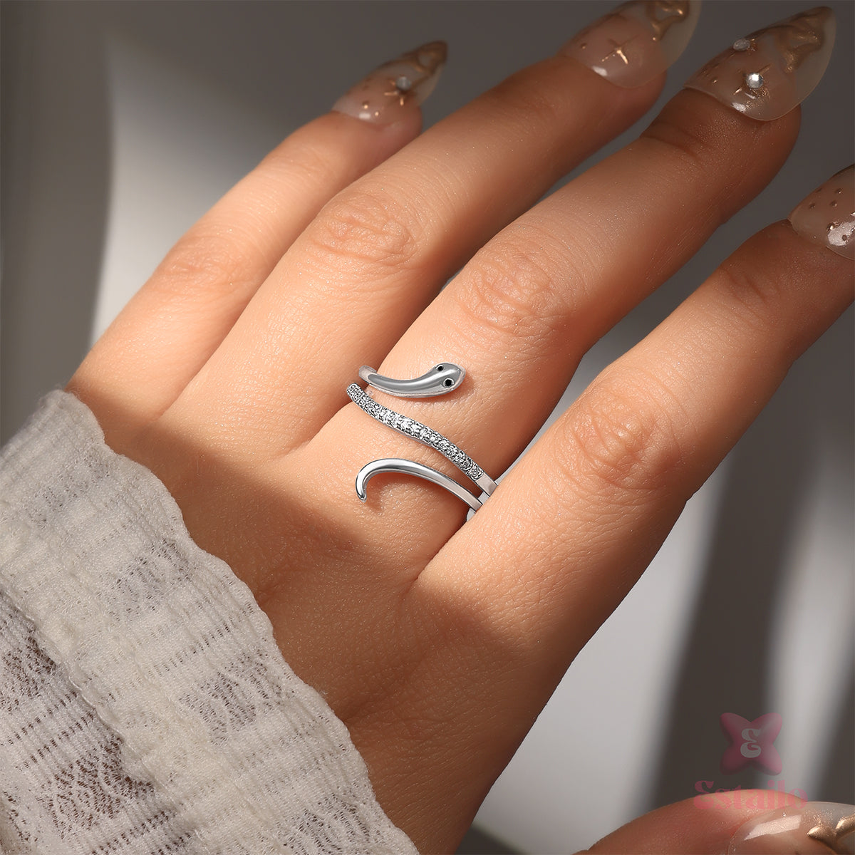 Radiant Luxe Snake Ring