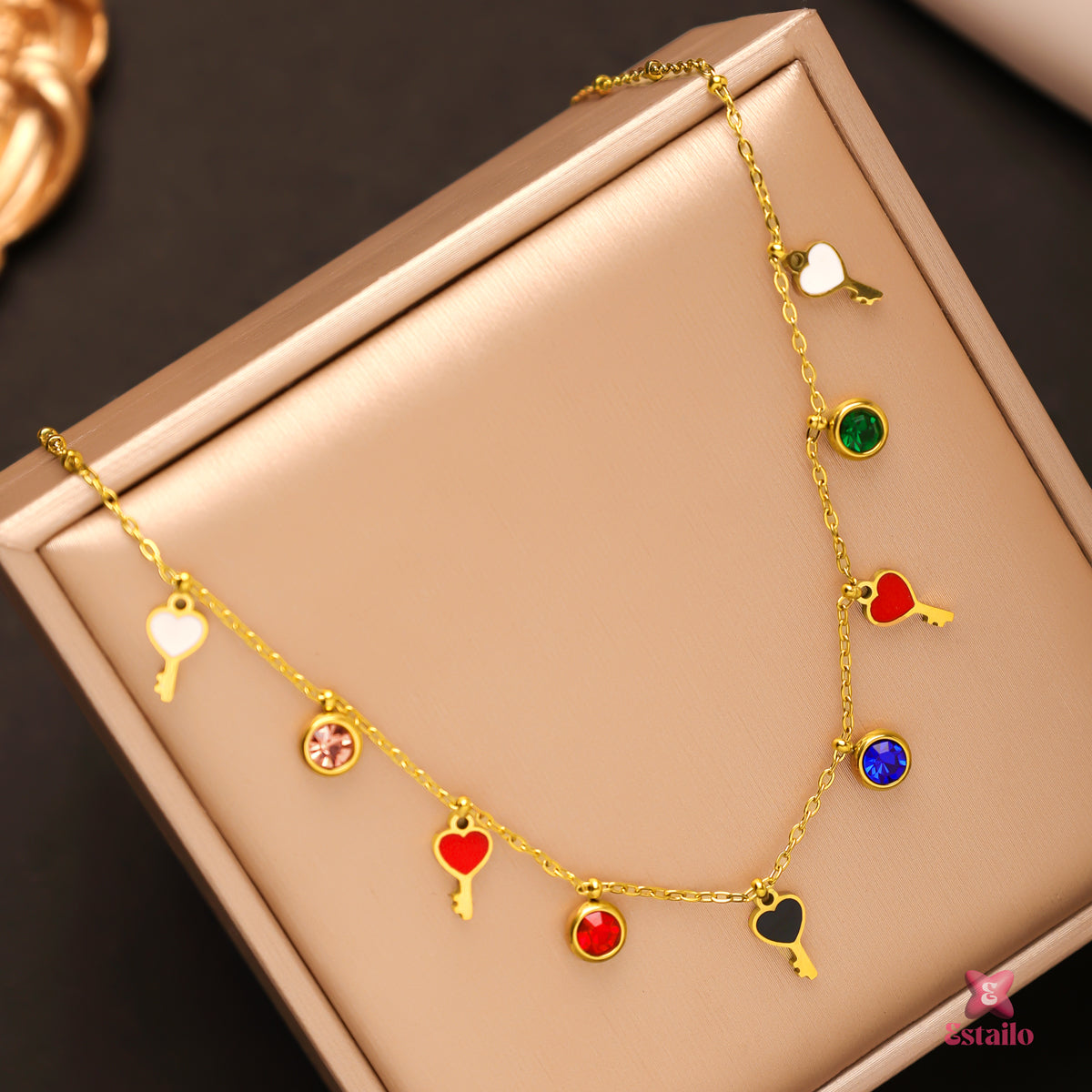 Heart & Key Necklace