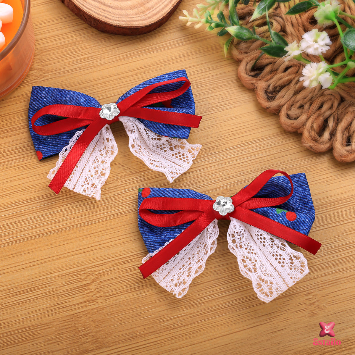 Denim Daisy Hair Clip