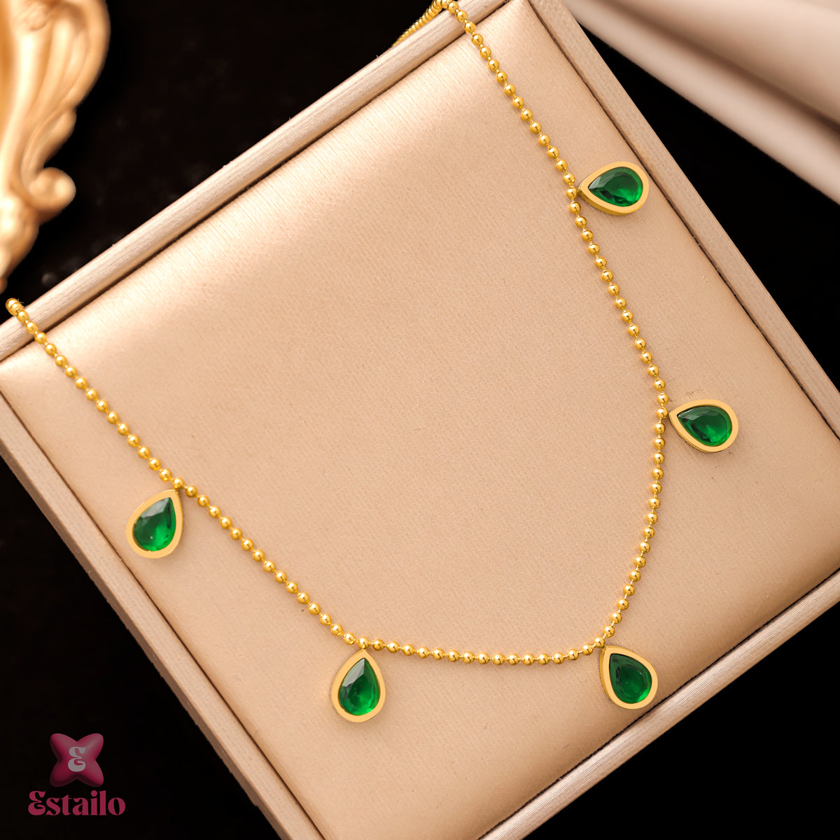 Green Cascade Necklace