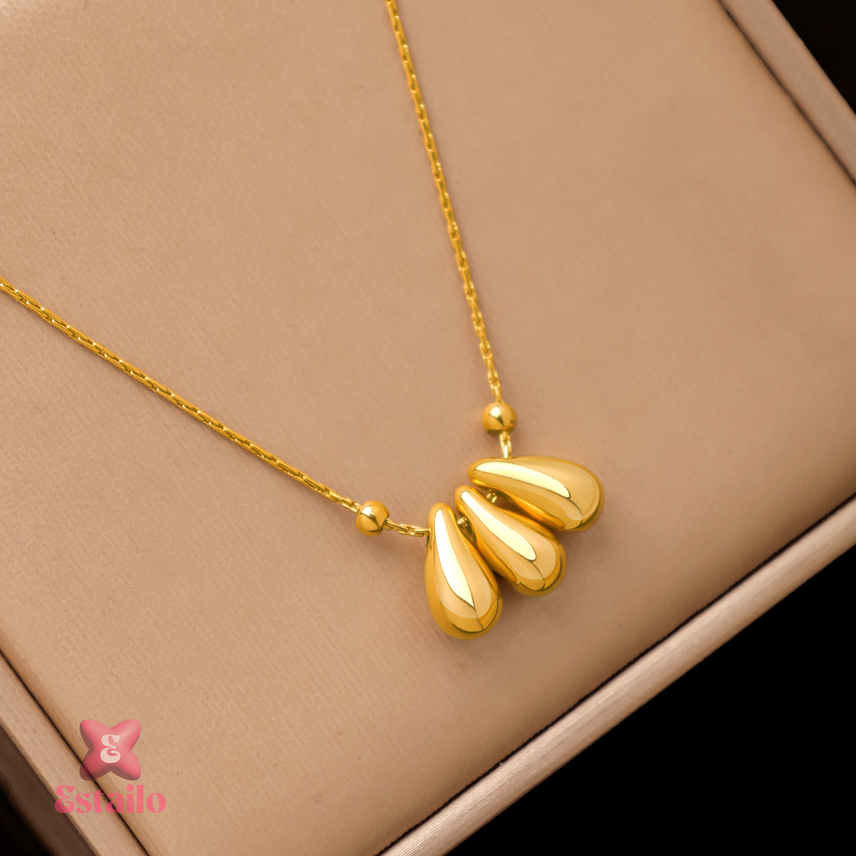 Golden Droplets Necklace