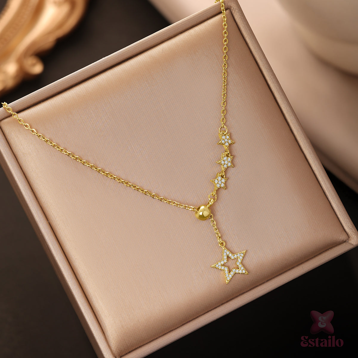 Dainty Starfall Lariat Necklace
