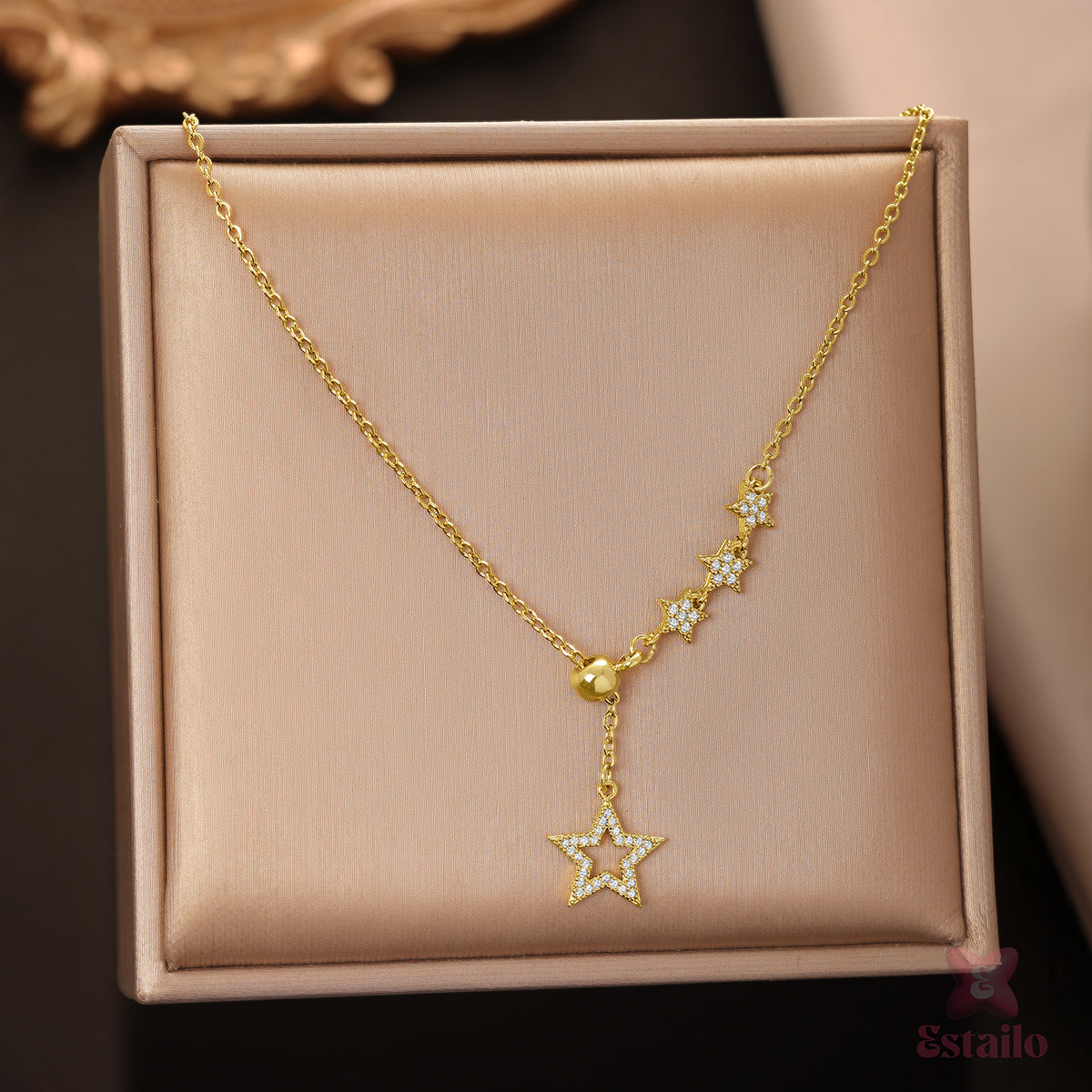 Dainty Starfall Lariat Necklace