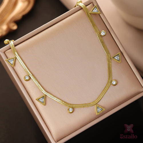 Oro Triangle Choker Necklace