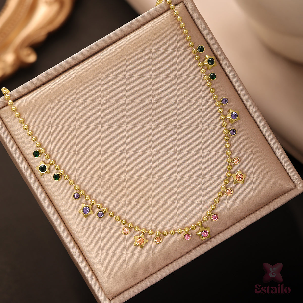 Cosmic Sparkle Chain Necklace