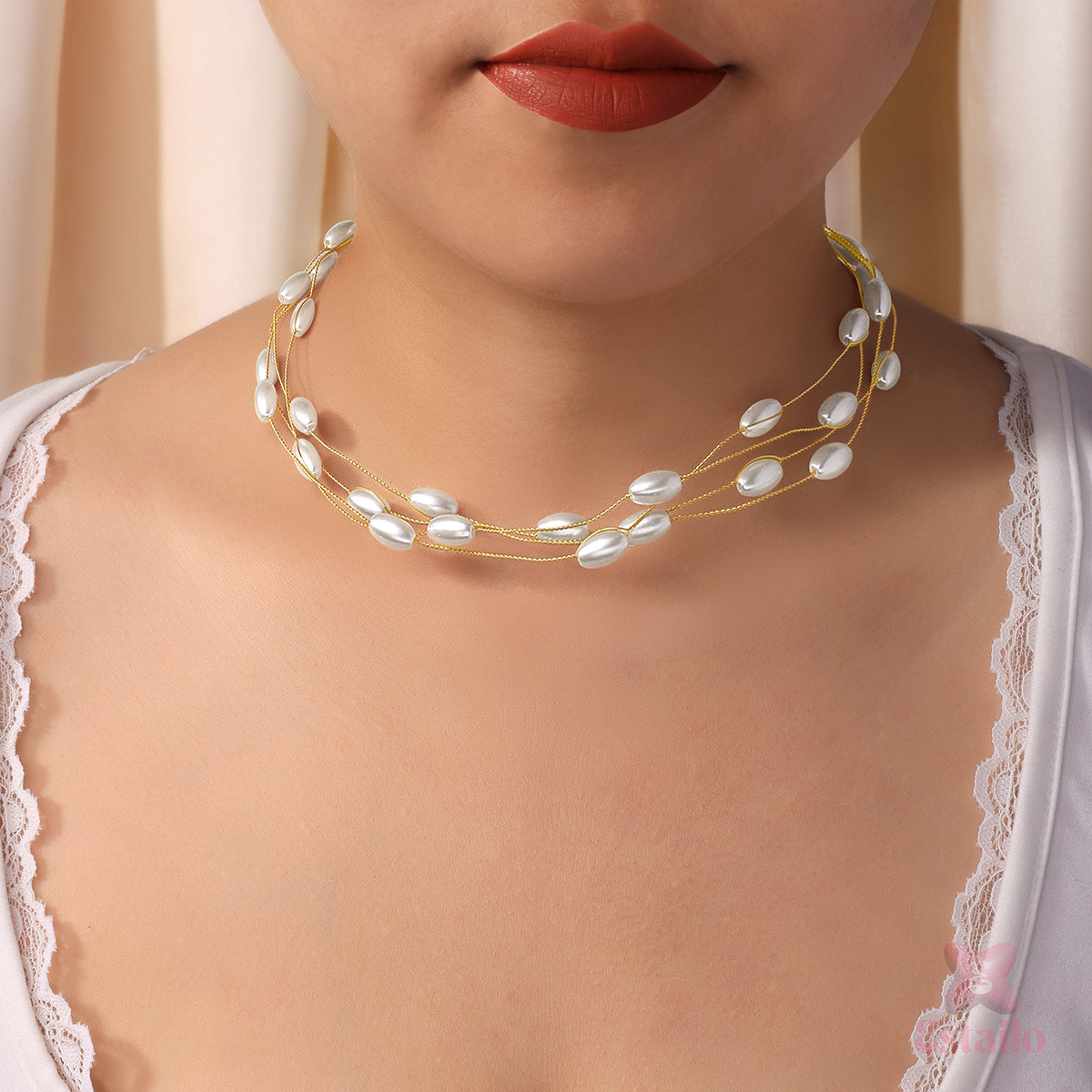 Bohey Pearl Chain Necklace