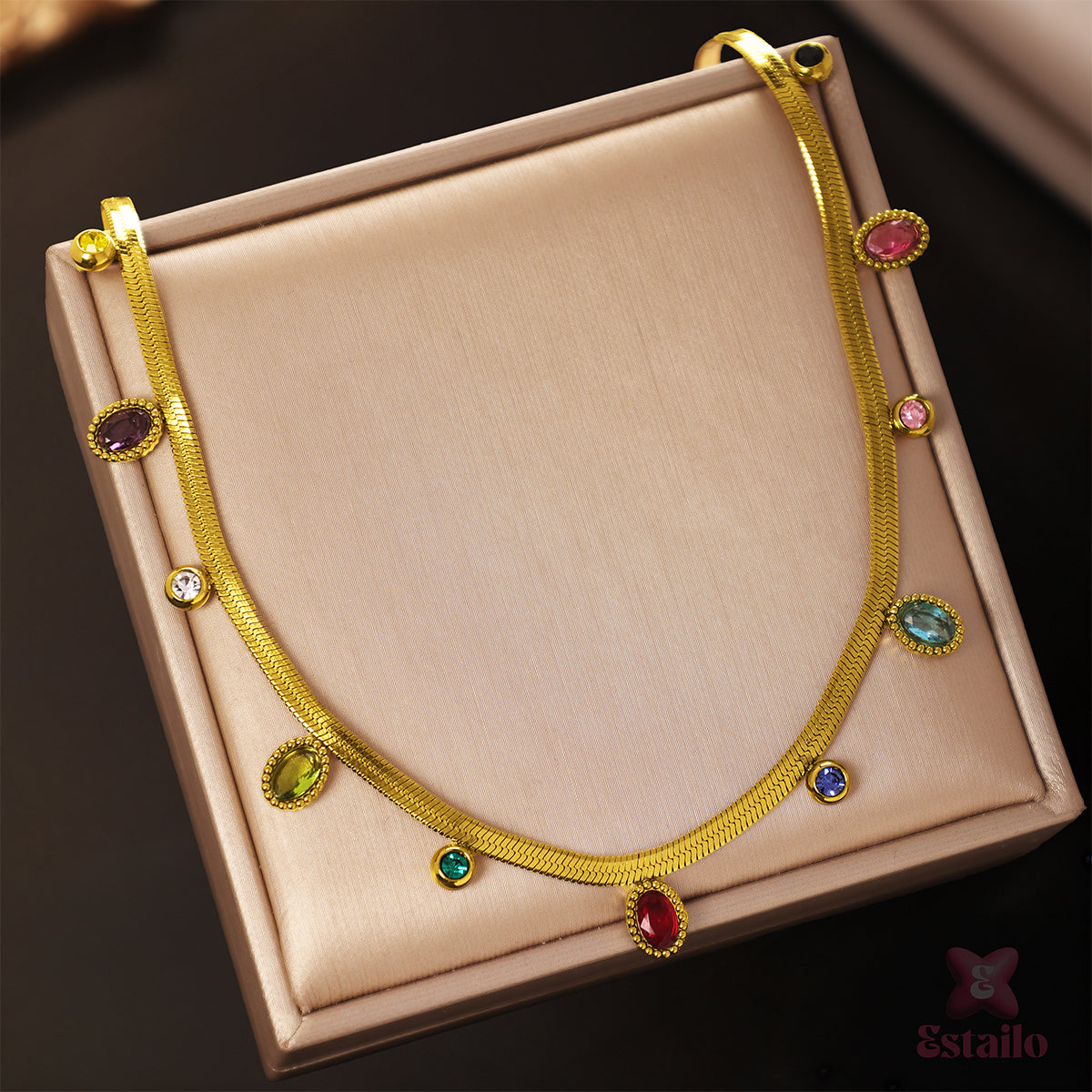 Chromatic Cascade Necklace