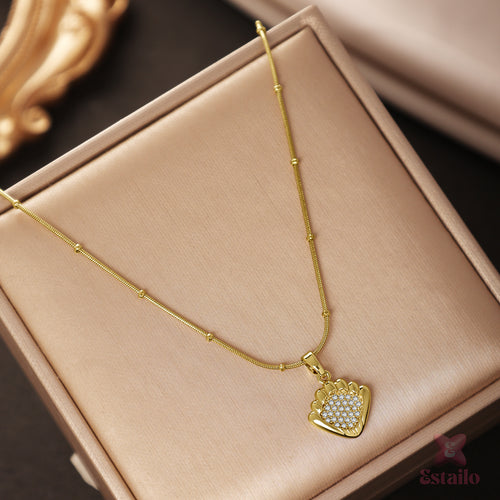 Seashell Sparkle Chain Necklace