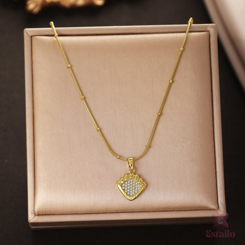 Seashell Sparkle Chain Necklace