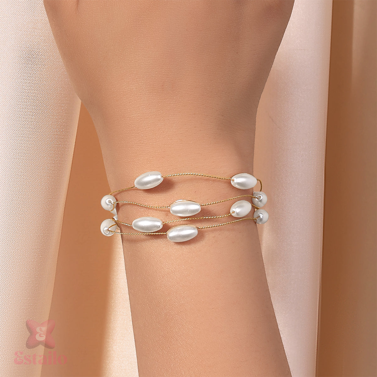 Pearl Veil Charm Bracelet