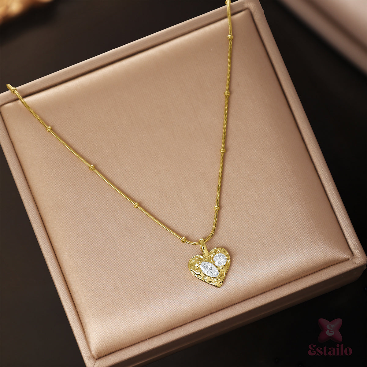 Golden Heartbeat Necklace