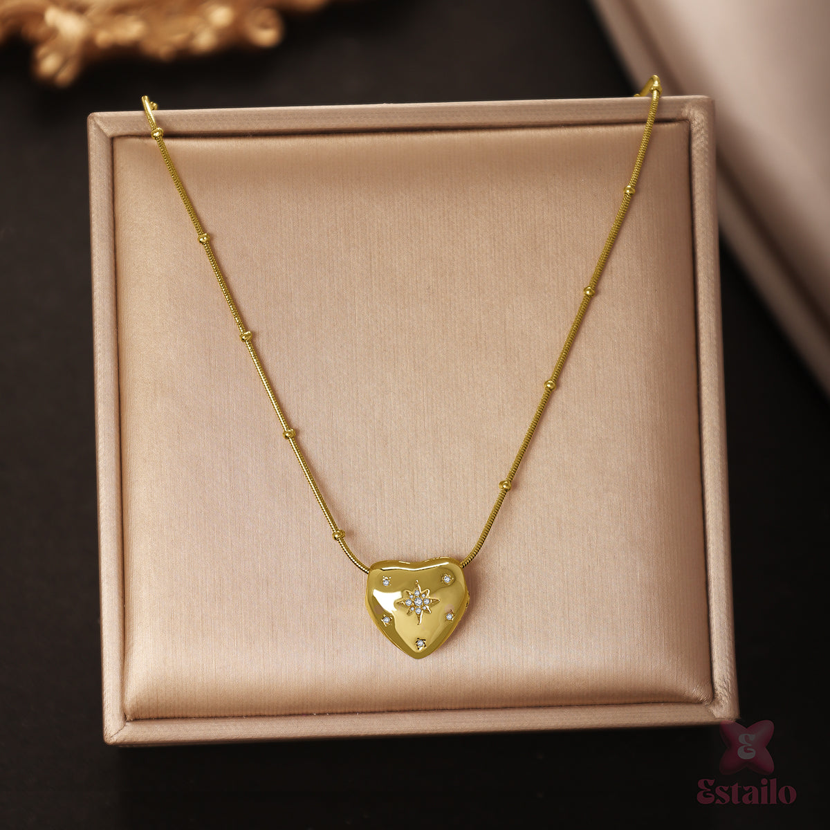 Elegance Heart Charm Necklace