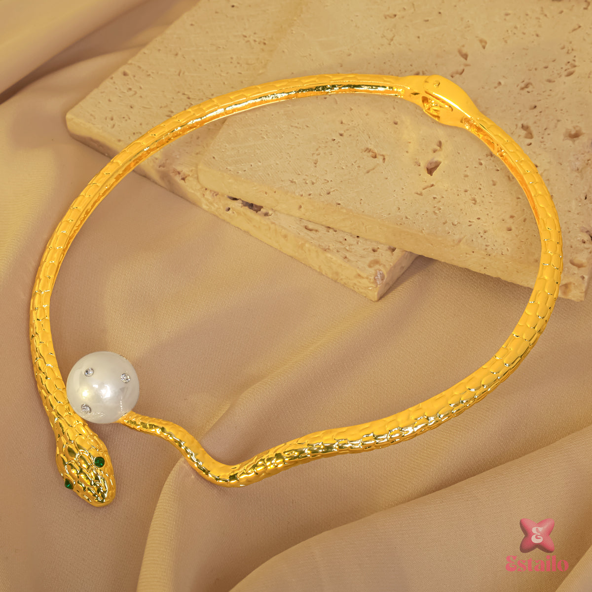 Mystic Snake Pearl Necklace