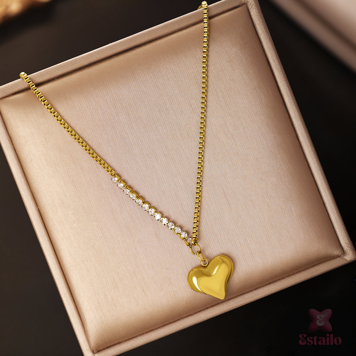 Elegant Heart Dazzle Necklace