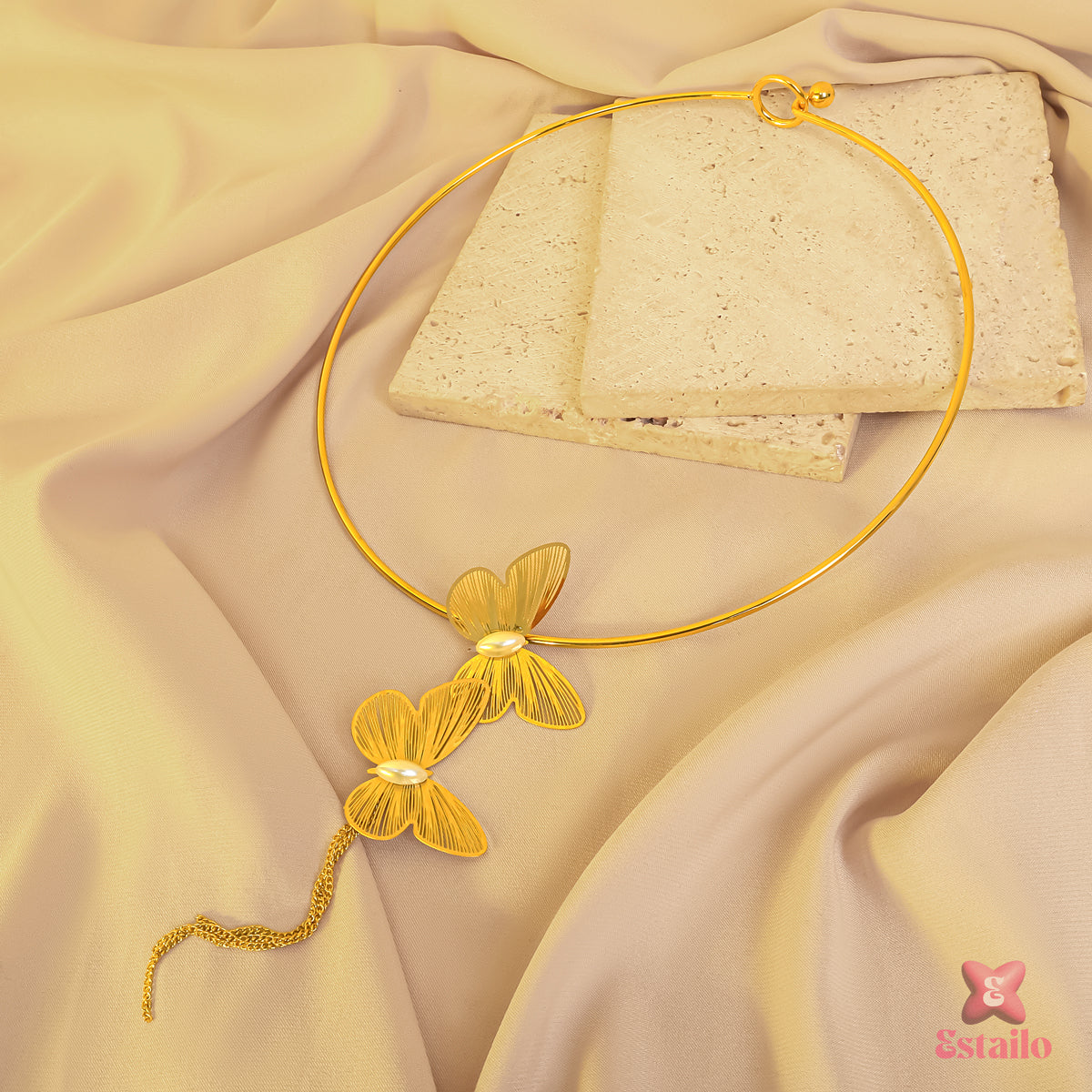 Gilded Embrace Butterfly Necklace
