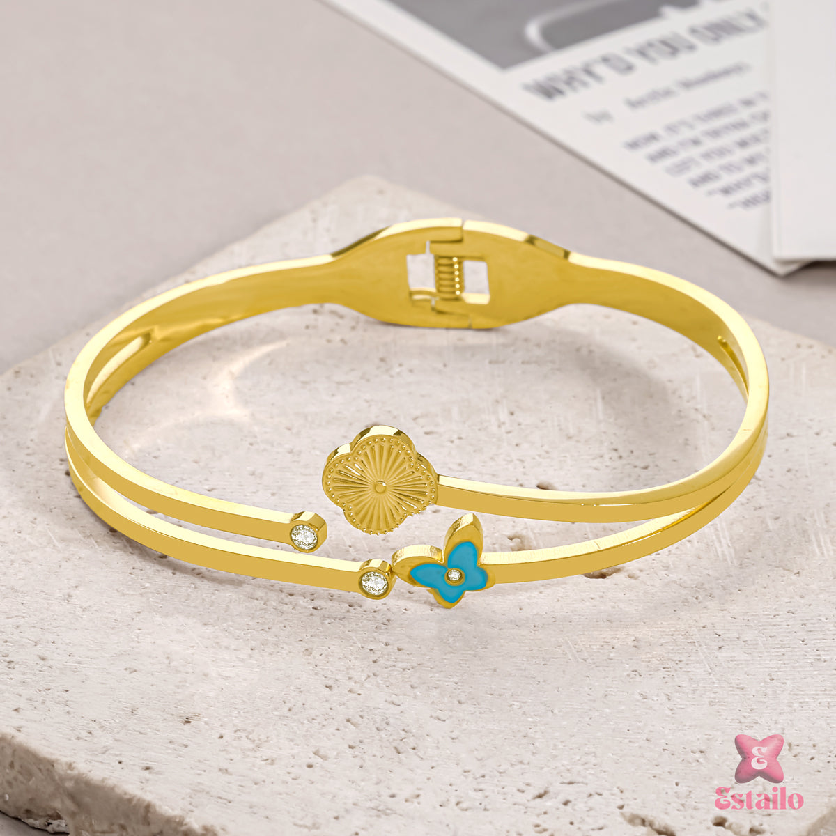 Clover and Butterfly Bracelet
