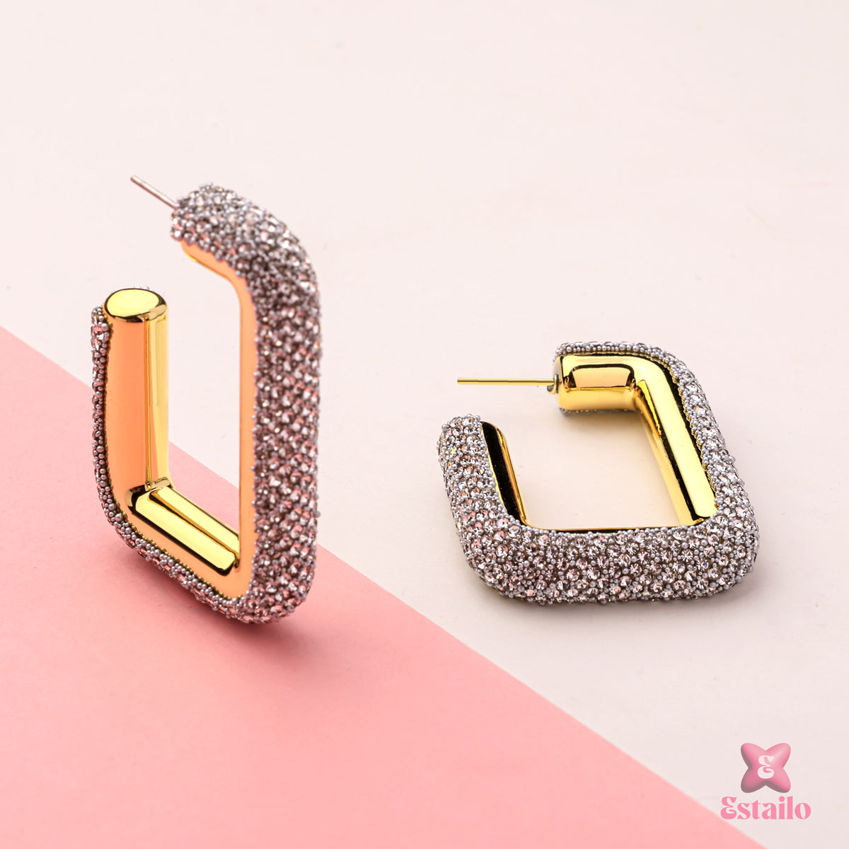 Diamond Dust Hoops Earrings