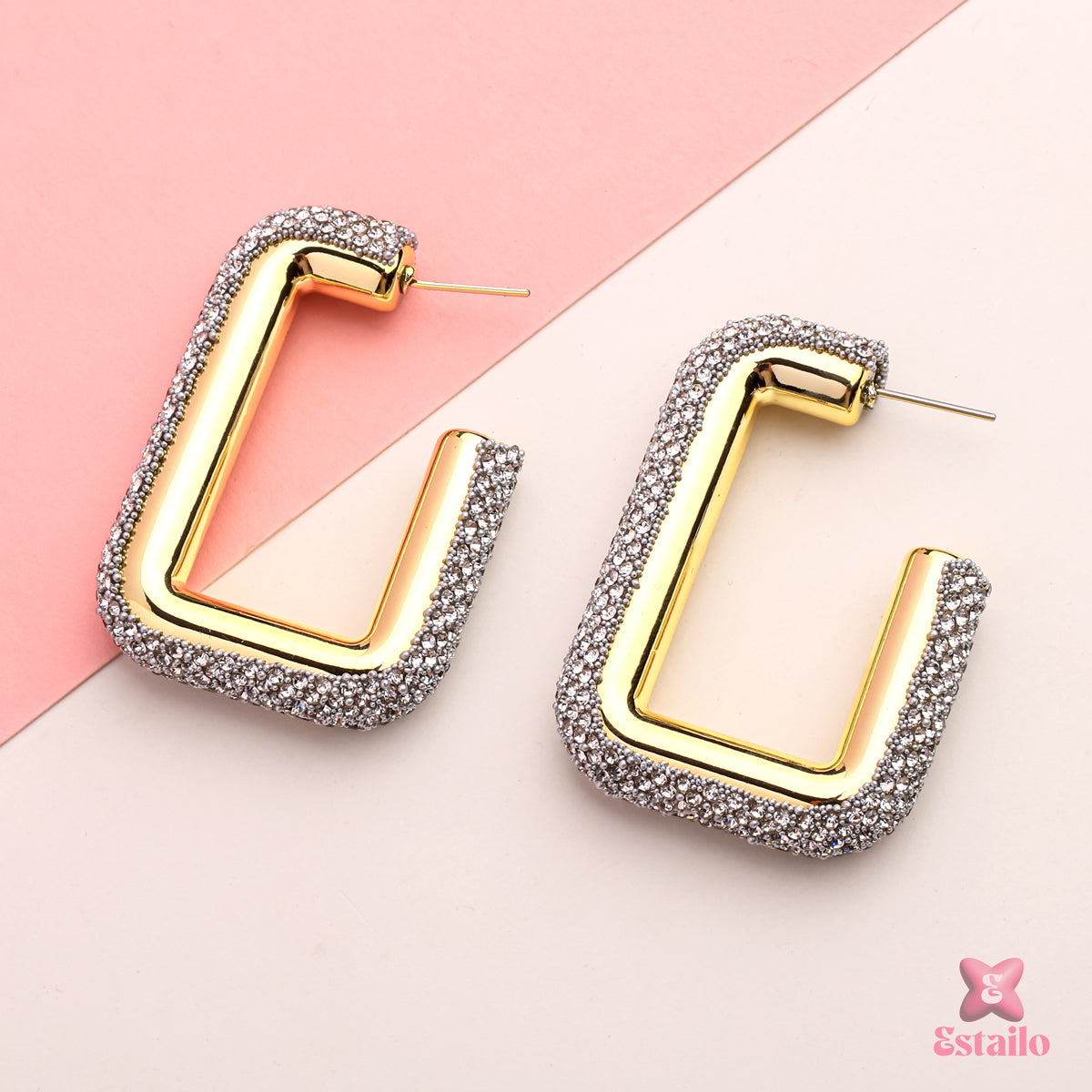 Diamond Dust Hoops Earrings