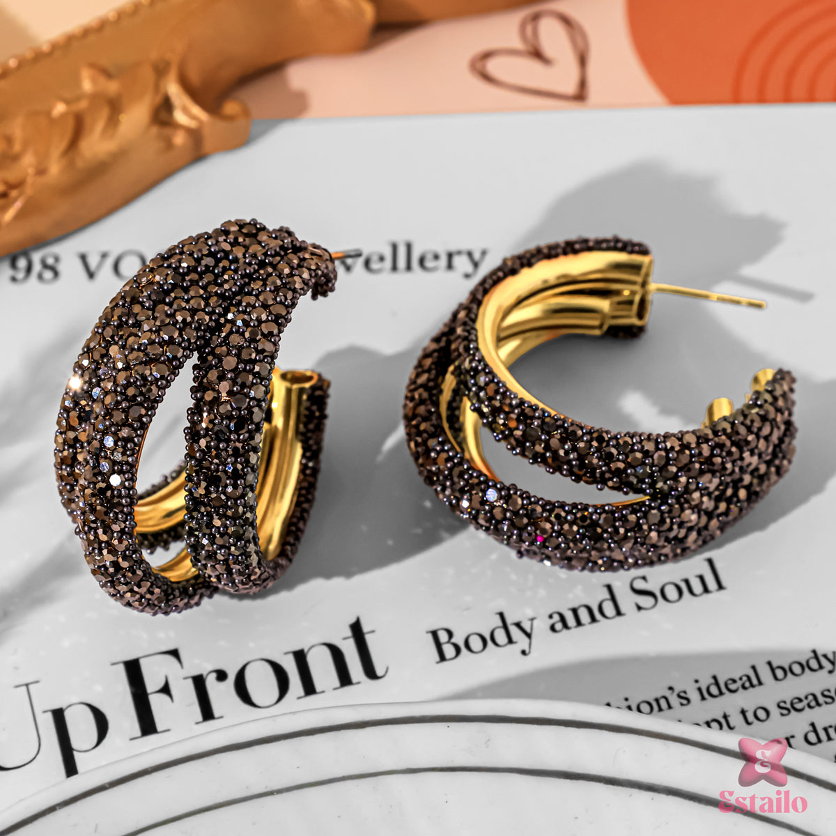 Starlight Pave Hoops Earring