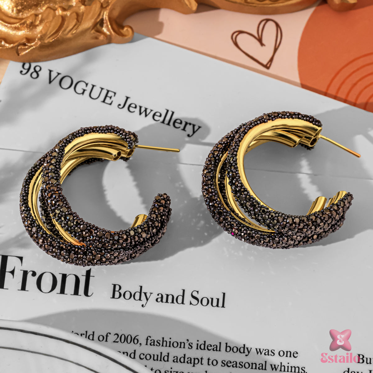 Starlight Pave Hoops Earring