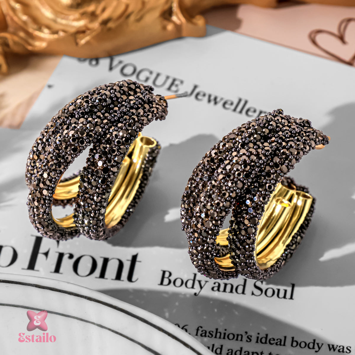 Starlight Pave Hoops Earring