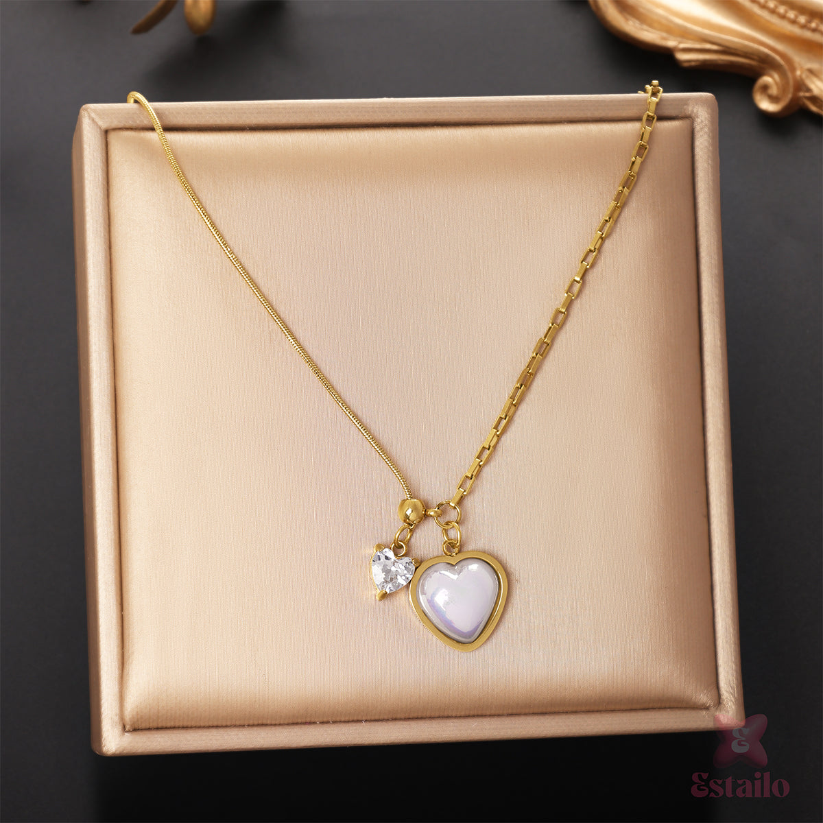 Twin Hearts Elegance Necklace