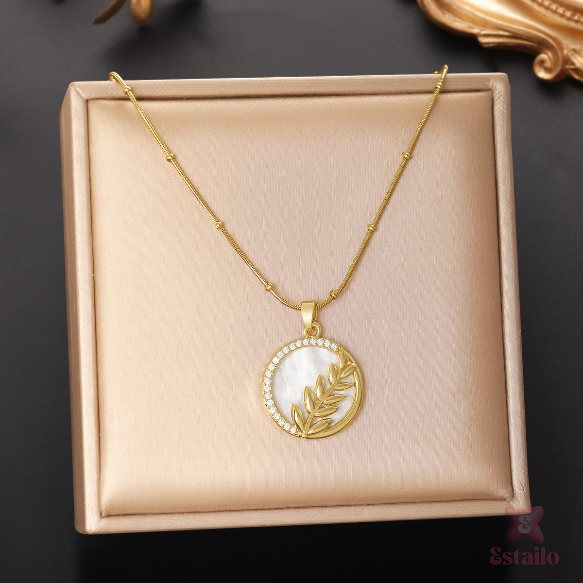 Divine Laurel Charm Necklace