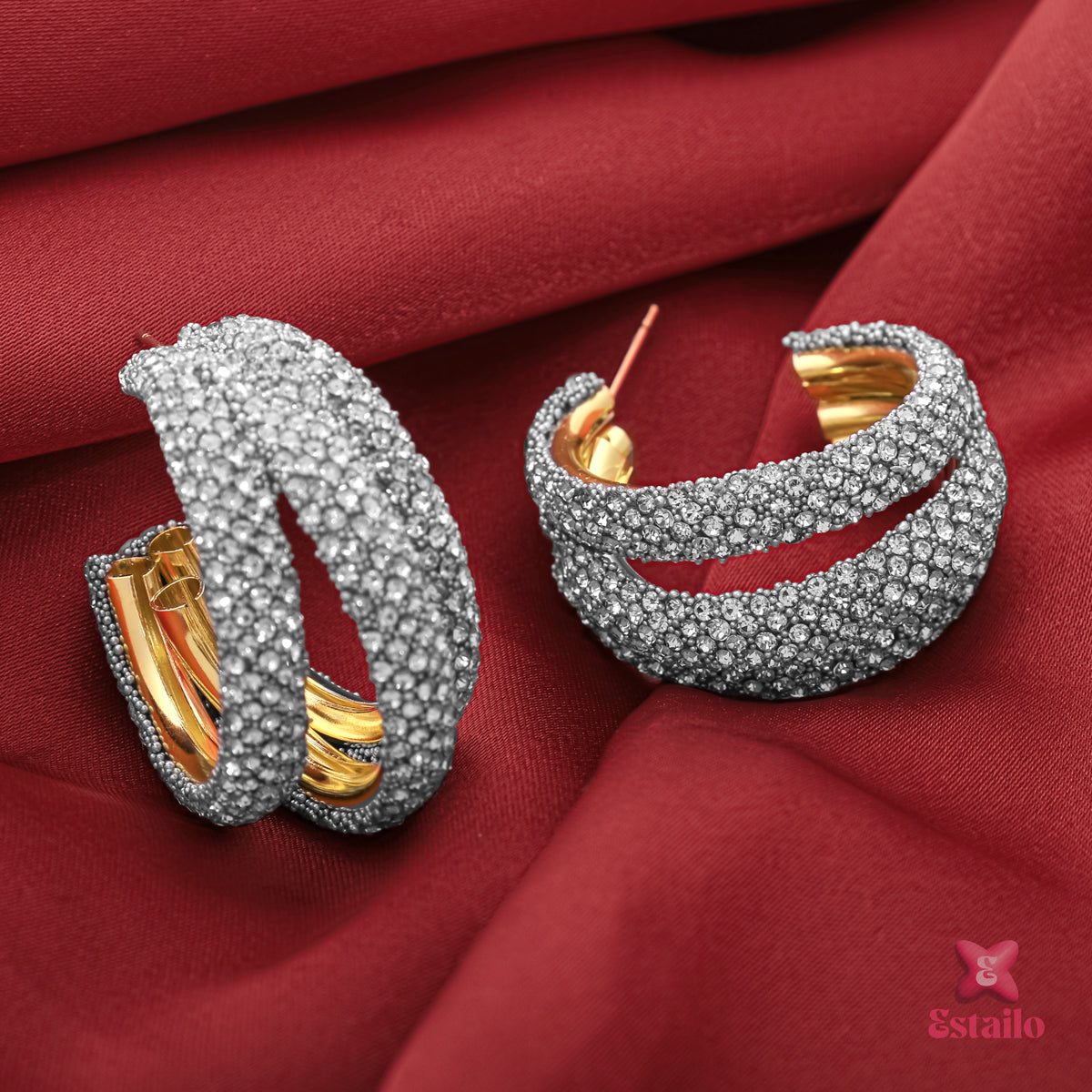 Eternity Sparkle Hoops Earring