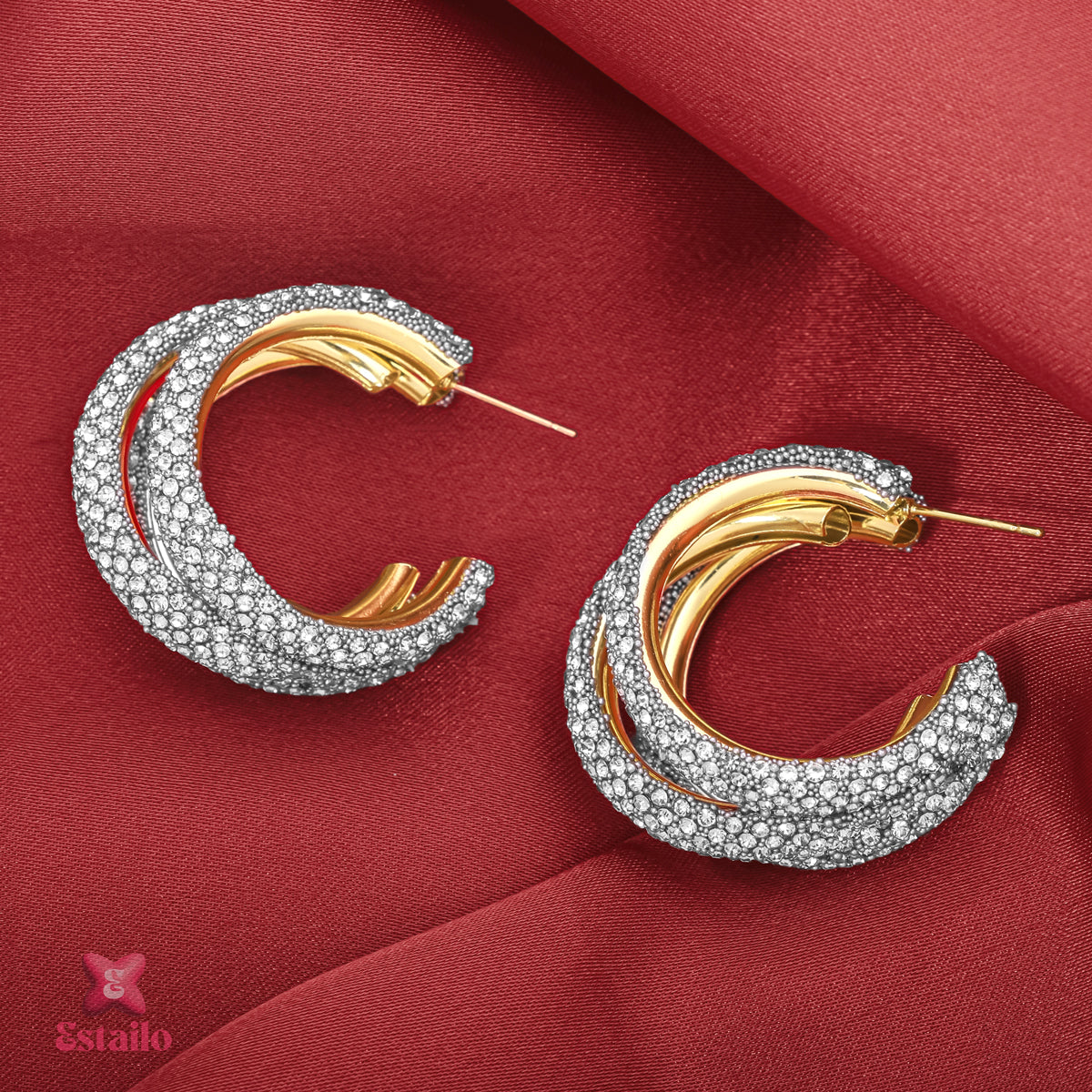 Eternity Sparkle Hoops Earring