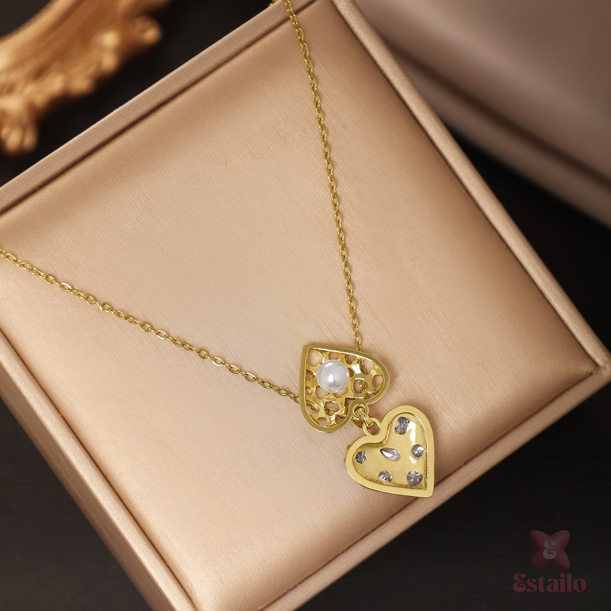 Golden Embrace Pendant Necklace