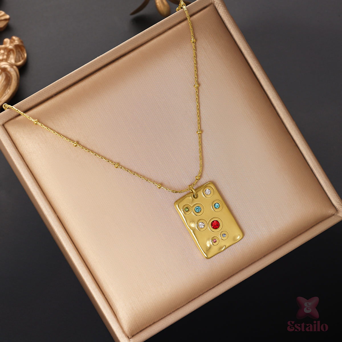 Chromatic Gold Charm Necklace