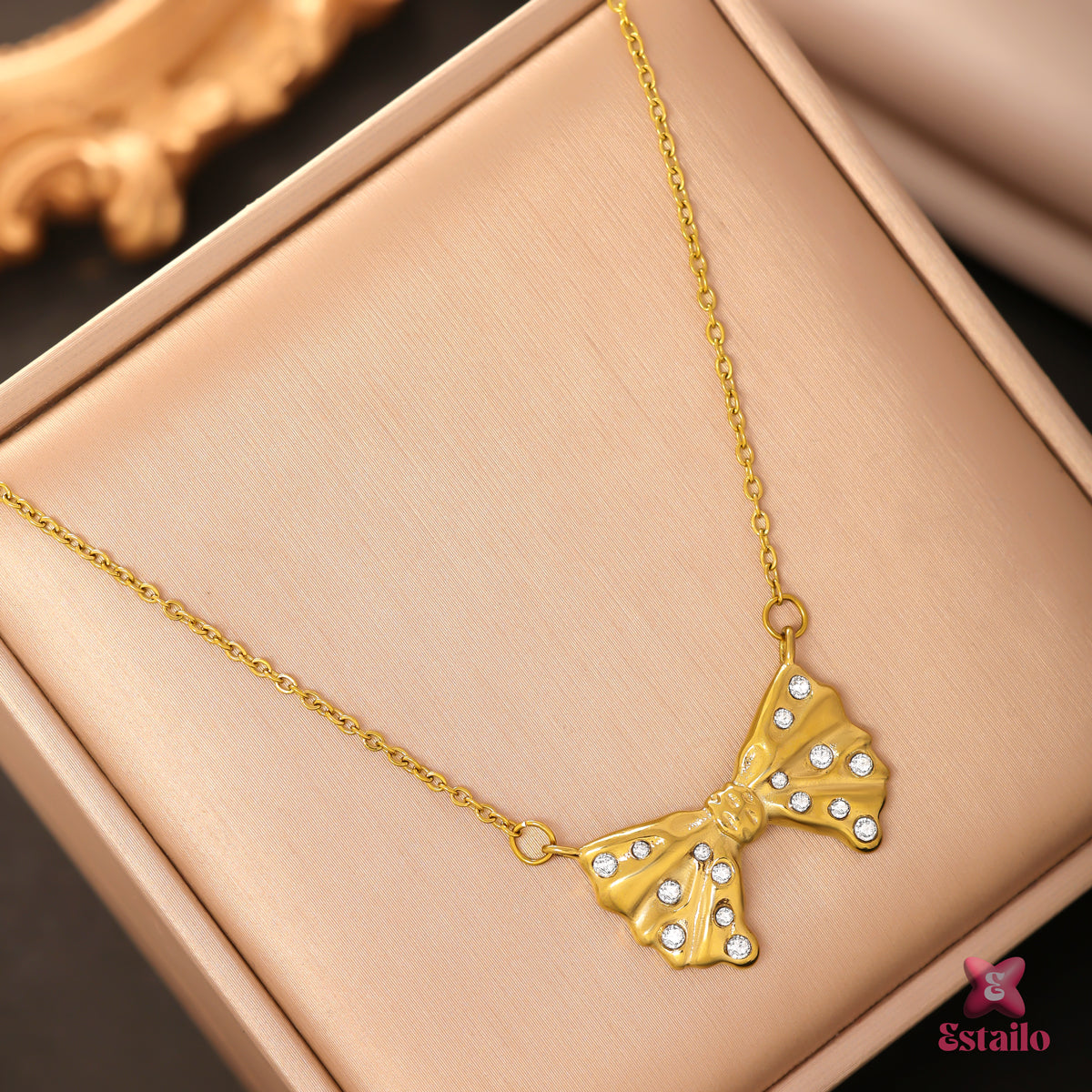 Crystal Bow Necklace