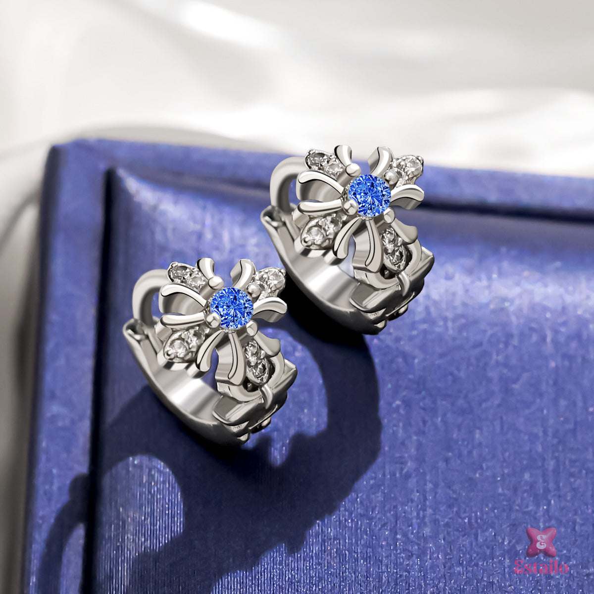 Chrome Ritual Cross Earrings
