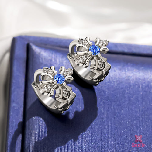 Chrome Ritual Cross Earrings