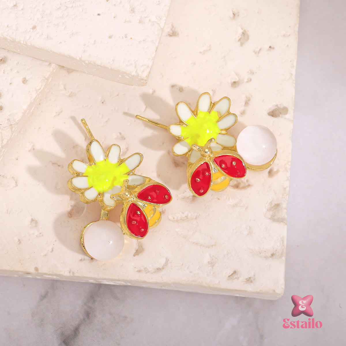 Enamel Meadow Earrings