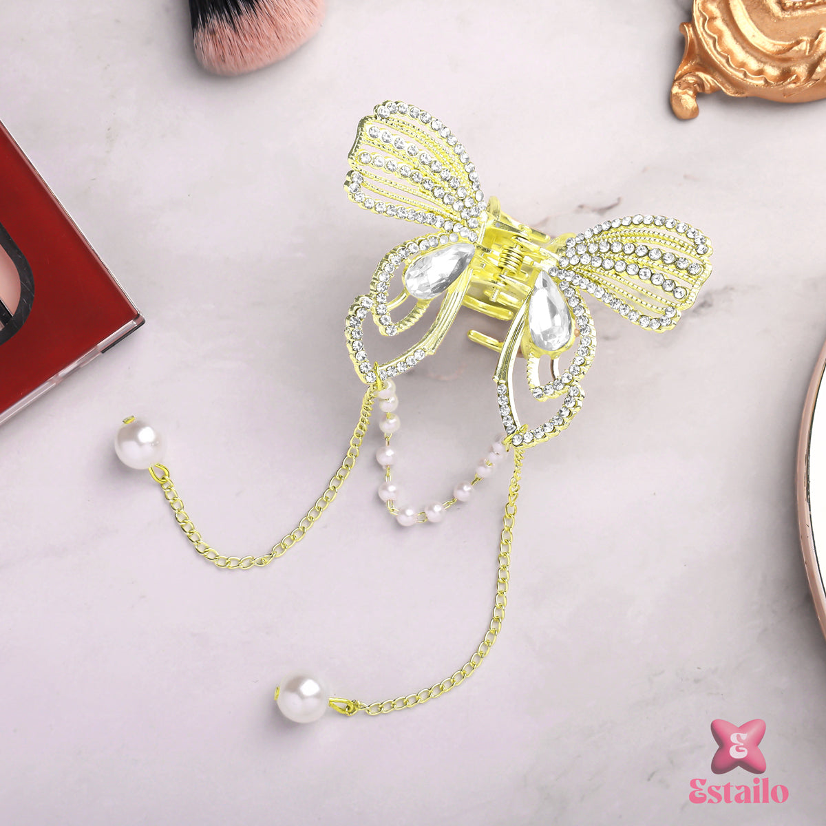 Dazzling Butterfly Cascade Hair Claw