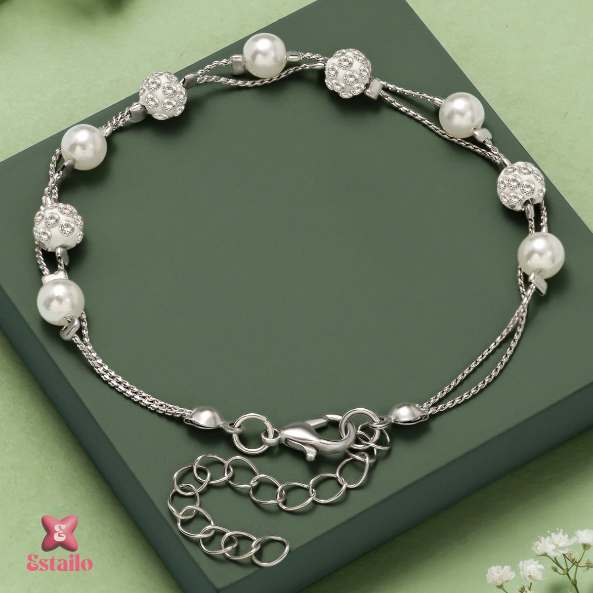 Starlight Pearl Chain Bracelet
