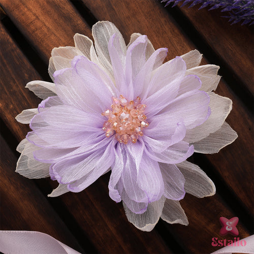 Arctic Lavender Rose Hair Clip