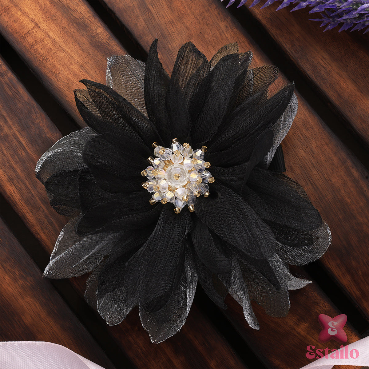 Black Orchid Hair Clip