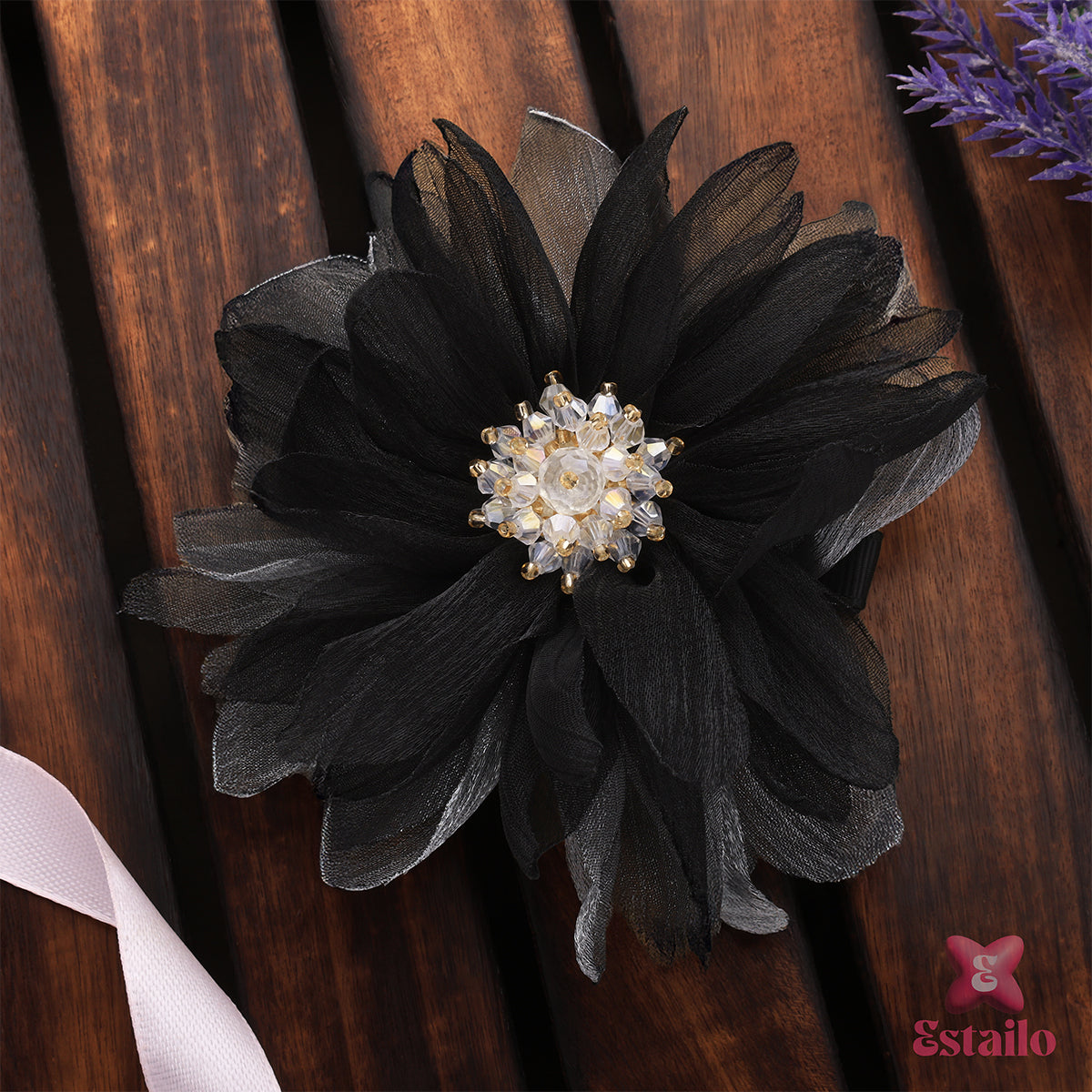 Black Orchid Hair Clip