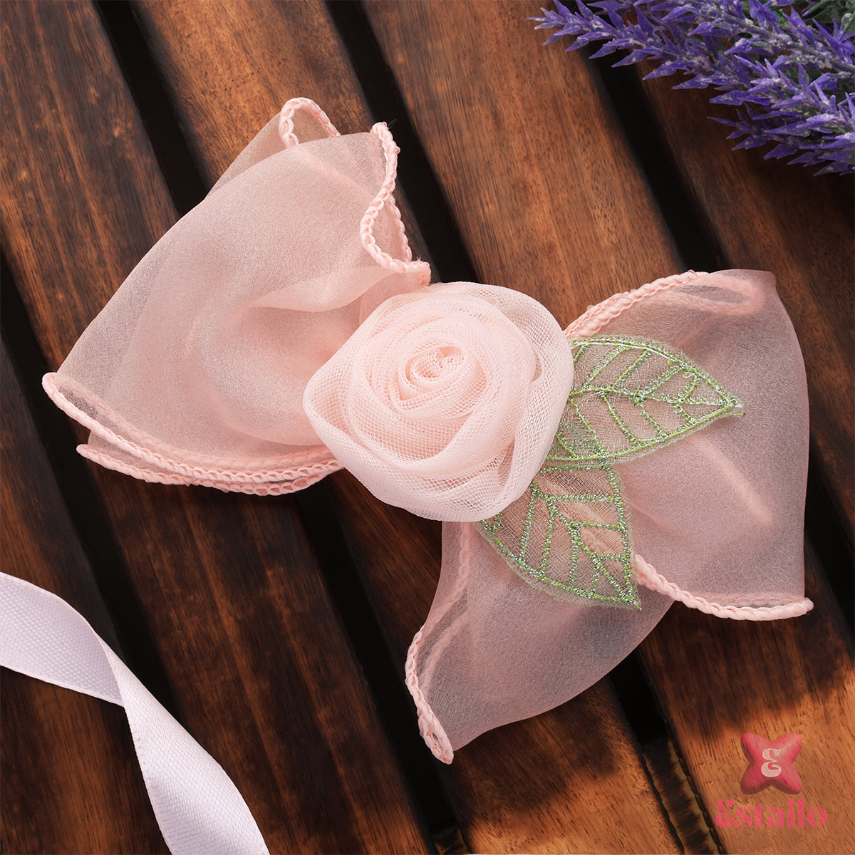 Blush Eden Bloom Bow Clip