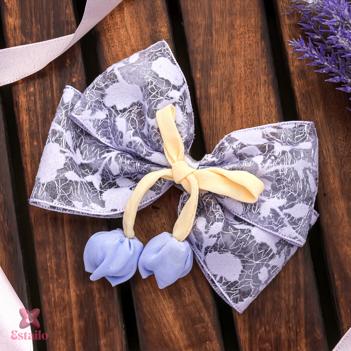 Lavender Floral Hair Clip