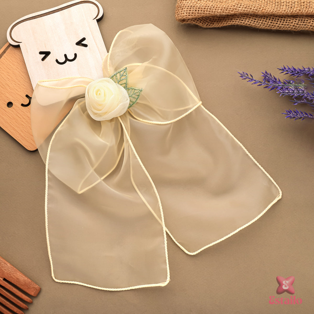 Creamy Bloom Fairy Bow