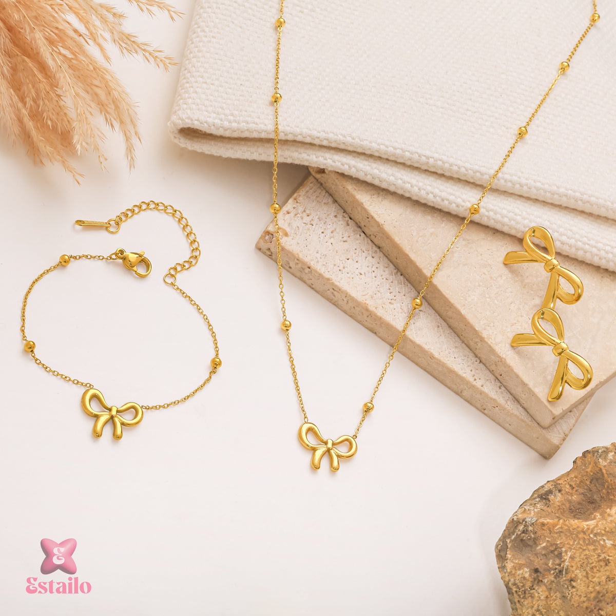 Golden Whispering Bows Set