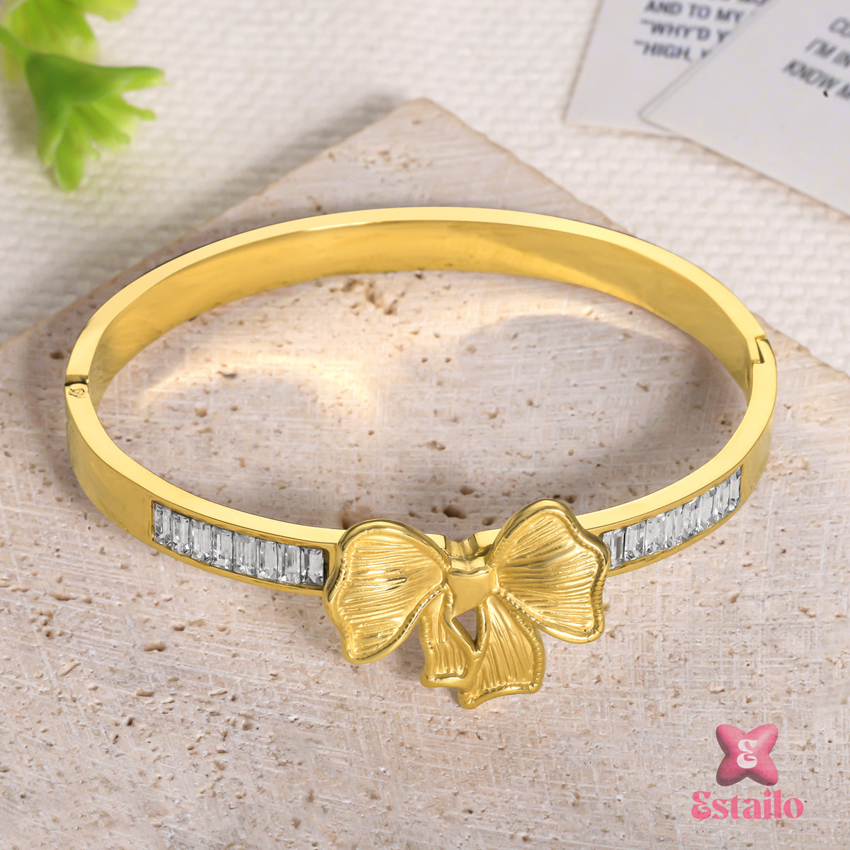Gilded Bow Cuff Bracelet
