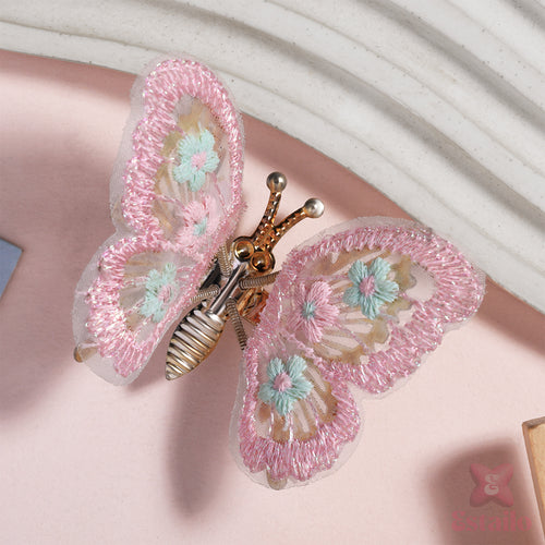 Pink Butterfly Clip