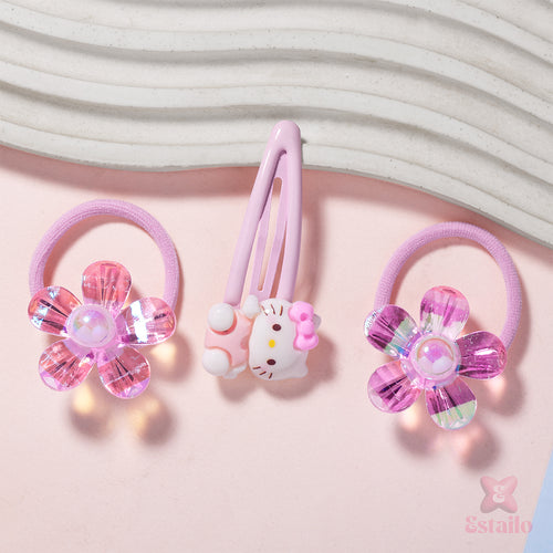 Pink Kitty & Petals Ties