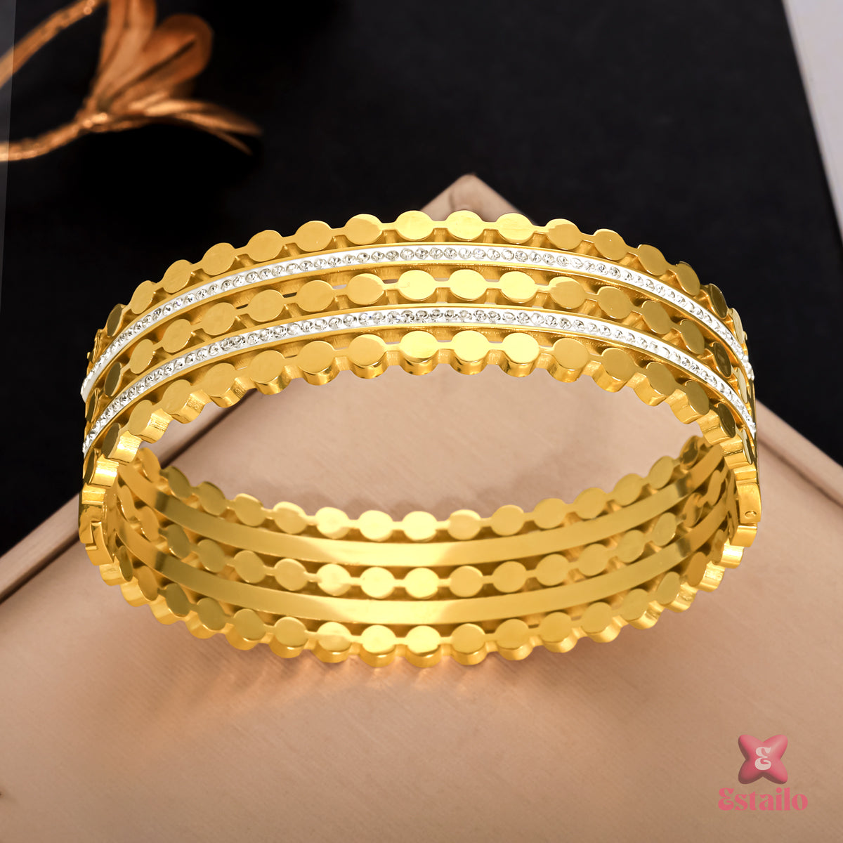 Beaded Sparkle Cuff Bracelet