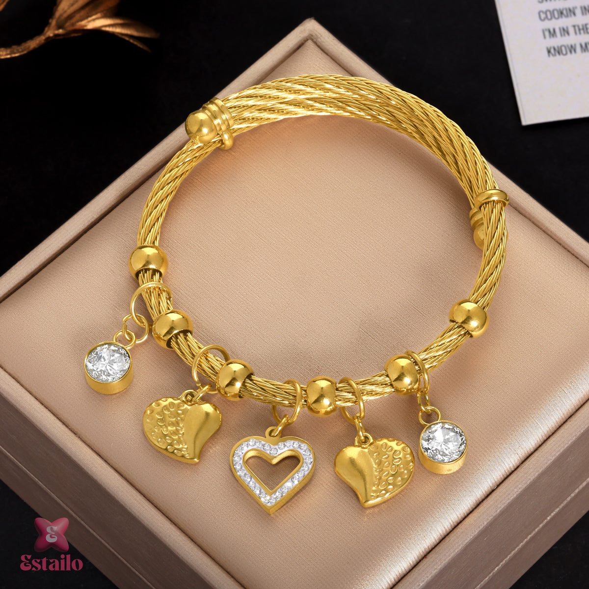 Multi-Charm Love Bracelet