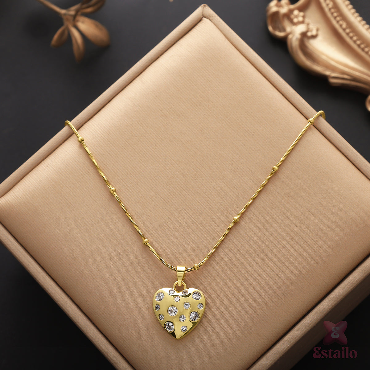 Sunlit Charm Heart Necklace